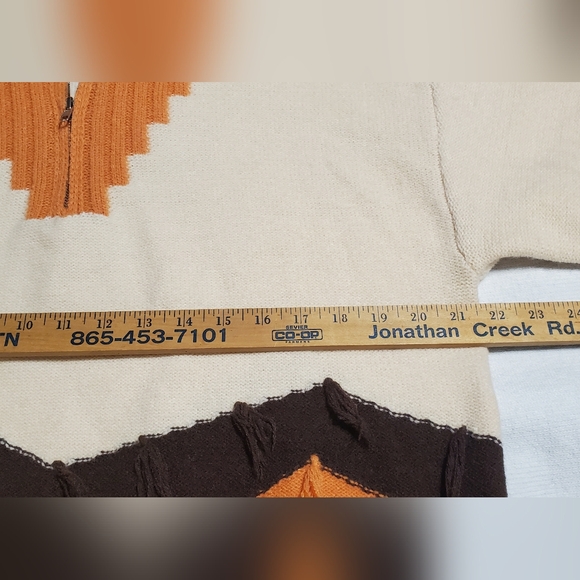 Cider Orange, Cream, And Brown Knit Sweater. Sz L NWT - Picture 5 of 6